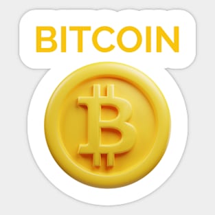 3d front view rendering crypto currency Sticker